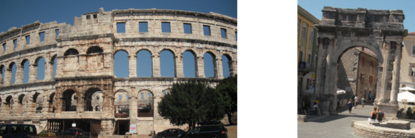 Bild Amphitheater und Sergierbogen in Pula- Blog-Entdecken Sie Kroatien